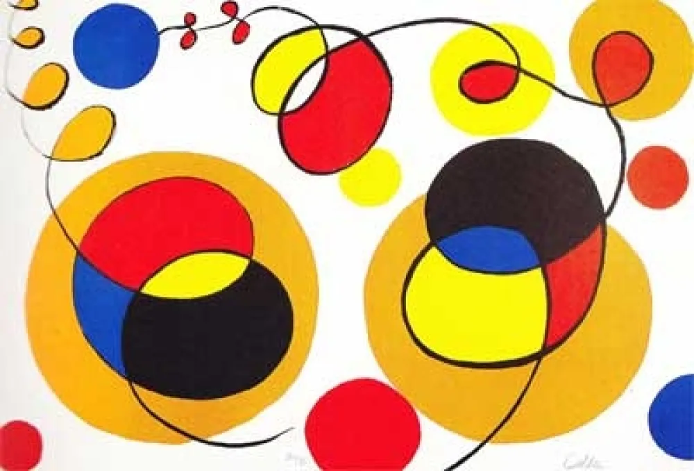 Litografía Calder - Overlapping