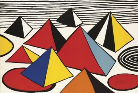 Litografía Calder - Pyramides