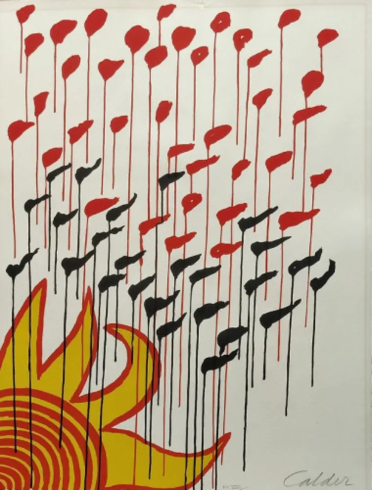Litografía Calder - Rain