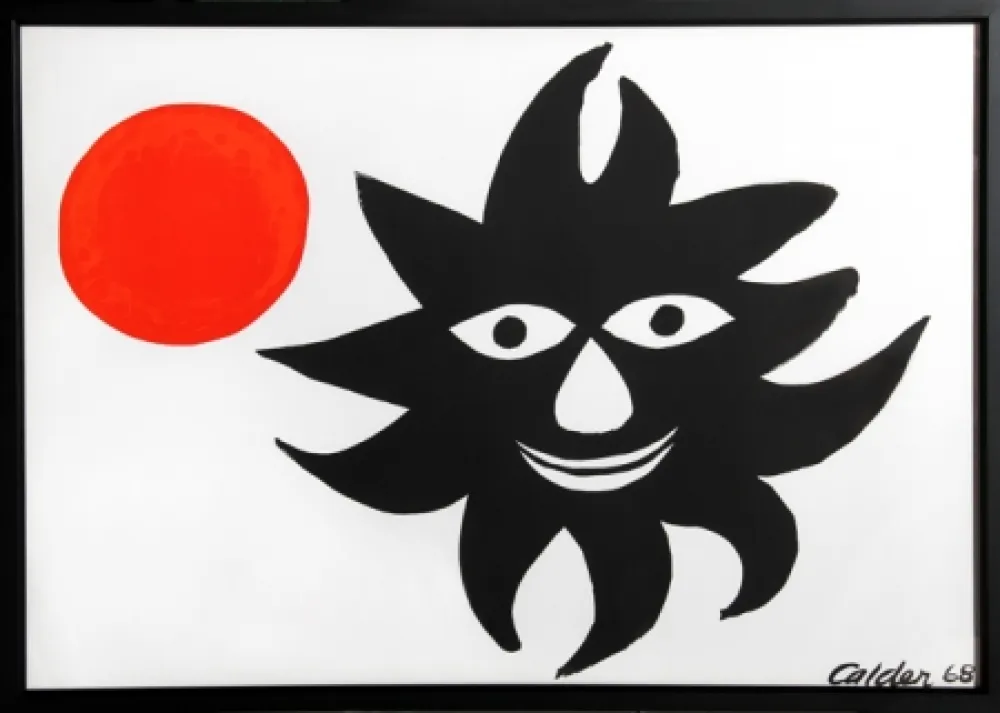 Litografía Calder - Red Sun