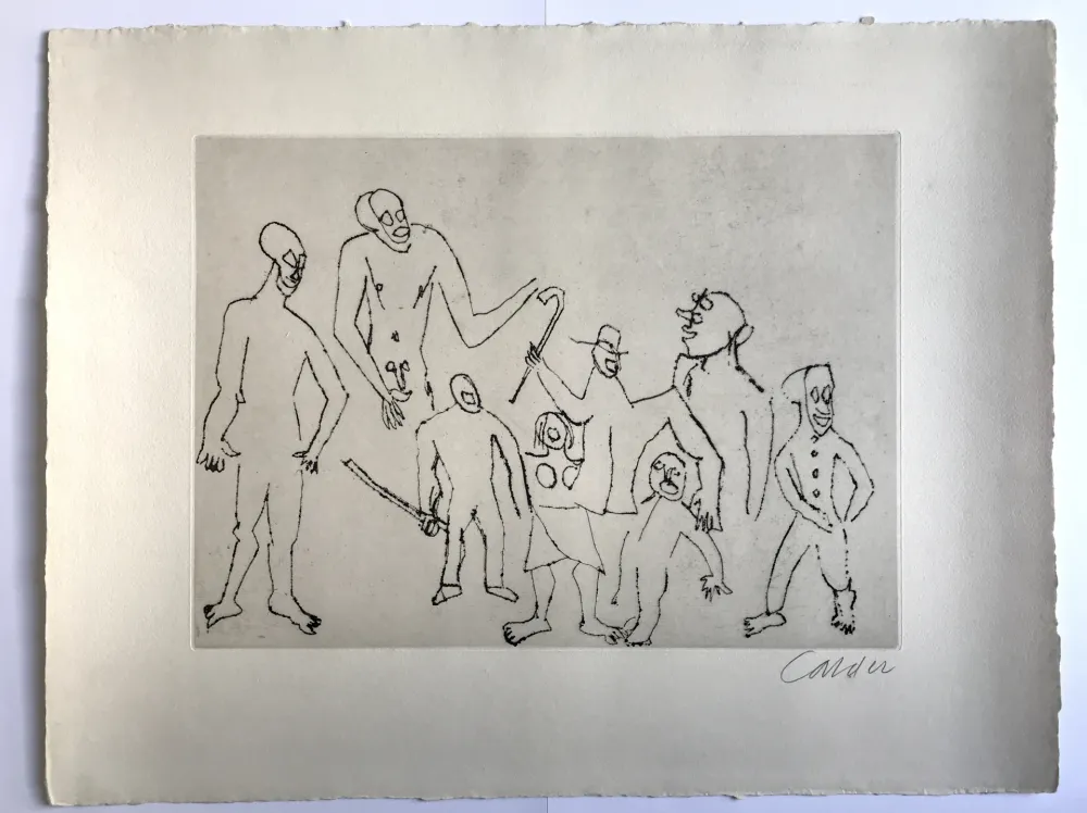 Aguafuerte Calder - Sans titre (Santa Claus VI)