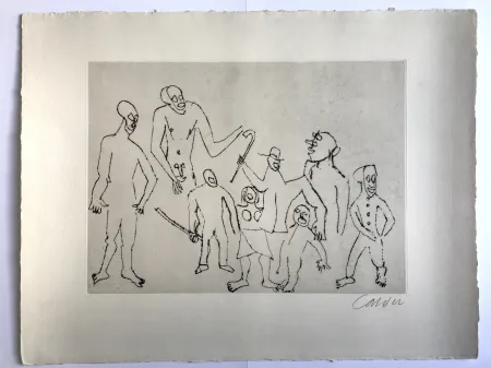 Aguafuerte Calder - Sans titre (Santa Claus VI)