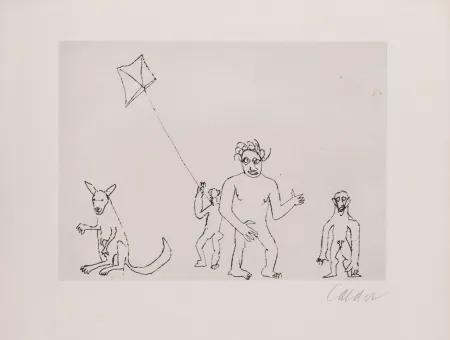 Grabado Calder - Santa Claus VII