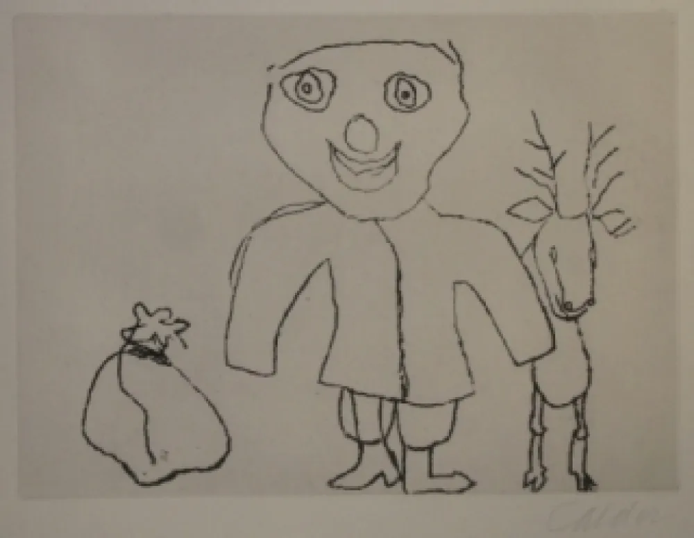 Grabado Calder - Santa Klaus 9