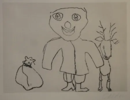 Grabado Calder - Santa Klaus 9