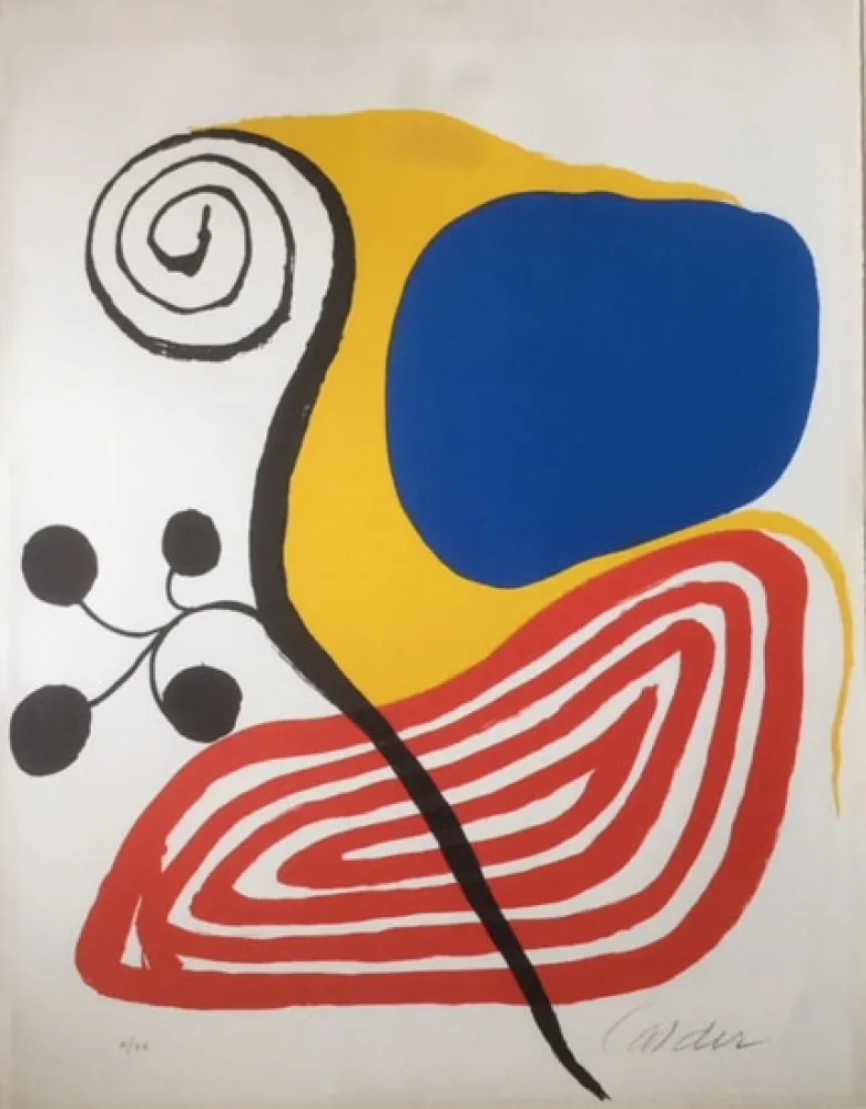 Litografía Calder - Spiral Composition