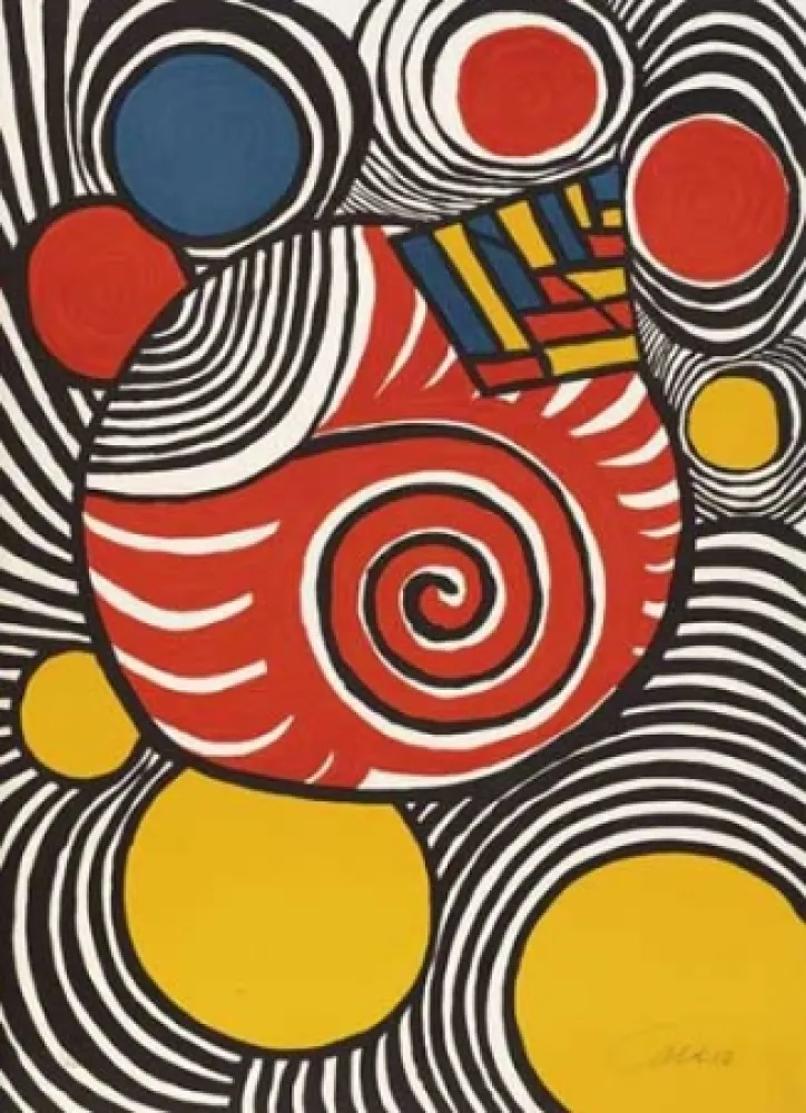 Litografía Calder - Spirales et pyramides