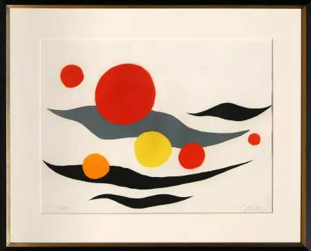 Litografía Calder - Sun and Planets