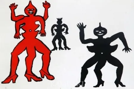 Litografía Calder - Une famille de là bas