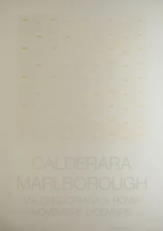 Serigrafía Calderara - Marlborough (SIGNED silkscreen exhibition poster on fine paper)