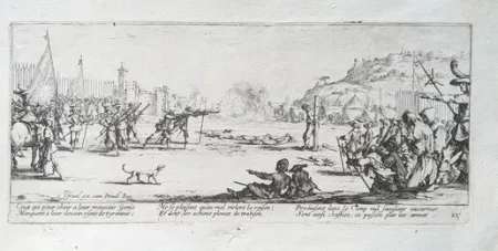 Aguafuerte Callot - L'Arquebusade / The Firing Squad