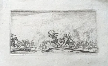 Aguafuerte Callot - Le combat au pistolets