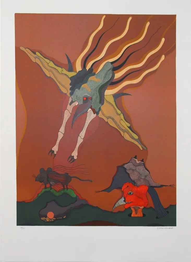 Litografía Camacho  - Catching Bird