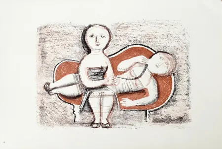 Litografía Campigli (After) - Il Divano