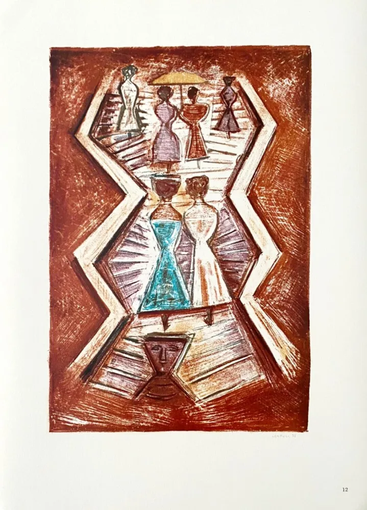 Litografía Campigli (After) - Scalinata