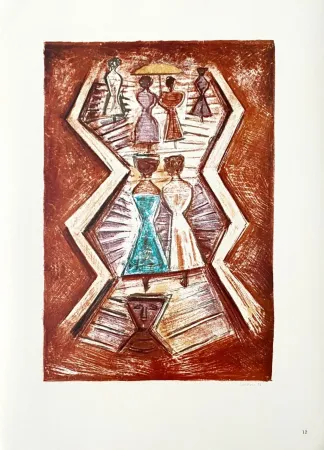 Litografía Campigli (After) - Scalinata