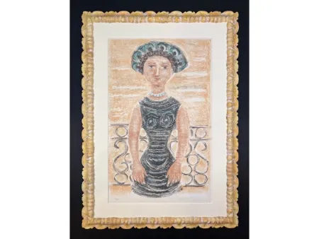 Litografía Campigli - Donna al balcone
