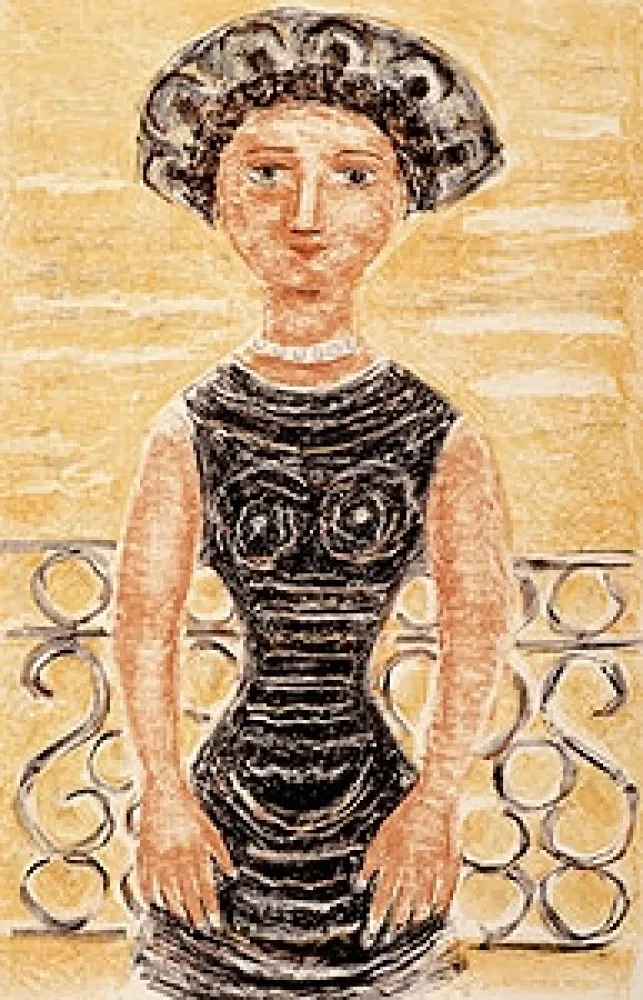 Litografía Campigli - Donne al balcone