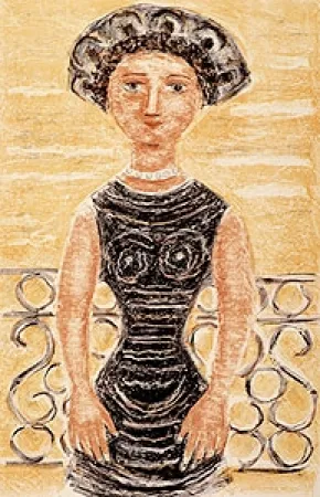 Litografía Campigli - Donne al balcone