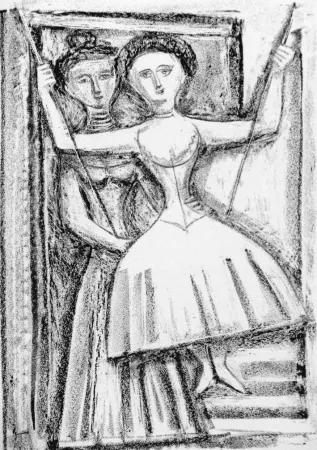 Litografía Campigli - Fedra I