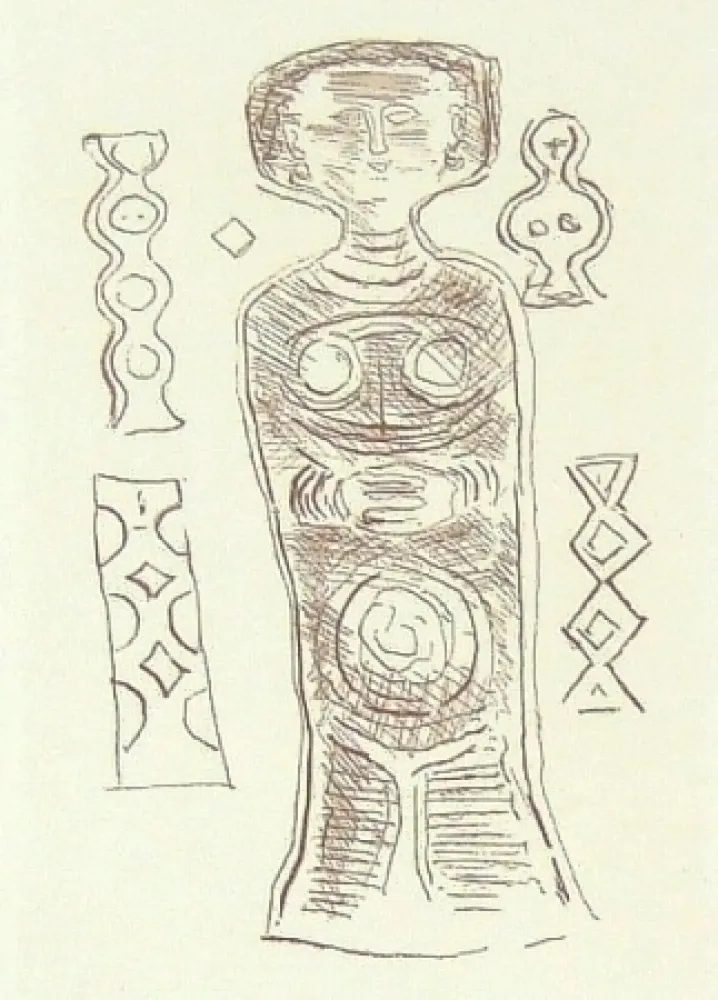 Grabado Campigli - Idolo