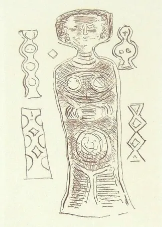 Grabado Campigli - Idolo