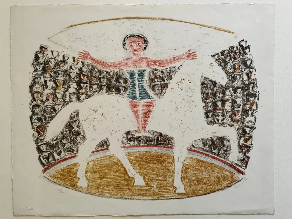 Litografía Campigli - La Cavallerizza-L'Ecuyére