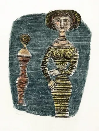 Litografía Campigli - Le passeggiatric