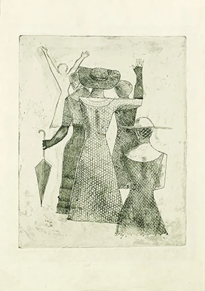 Grabado Campigli - L'incontro