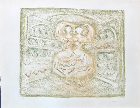 Litografía Campigli - Massimo Campigli (1895–1971) - Danzatrici - lithograph on paper - 1965