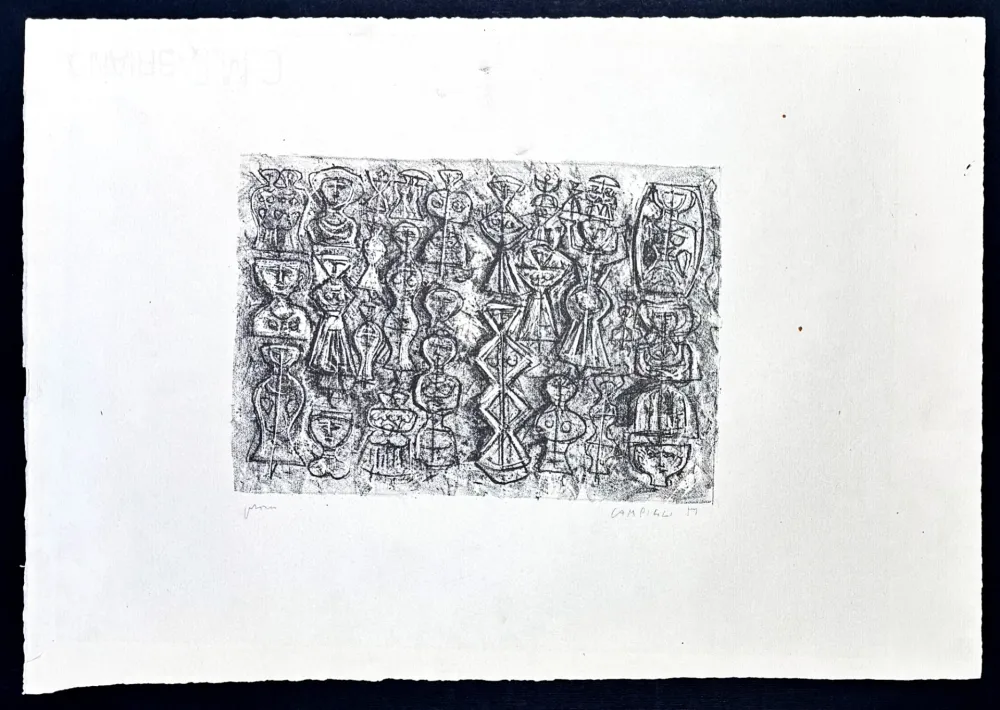 Litografía Campigli - Massimo Campigli (1895–1971) – Follia di donne – Lithograph on Fabriano paper – 1959