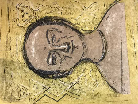 Litografía Campigli - Selbstbildnis