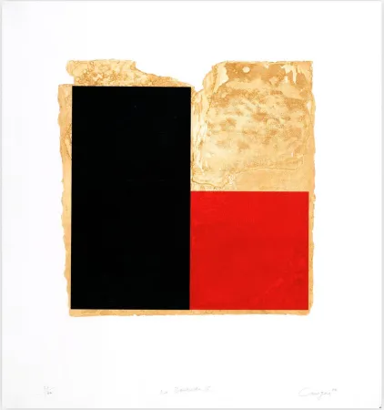 Aguafuerte Canogar - La Bienvenida (rojo)