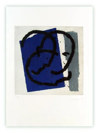 Grabado Canogar - Nocturno chileno