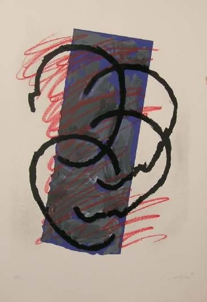 Litografía Canogar - UNTITLED