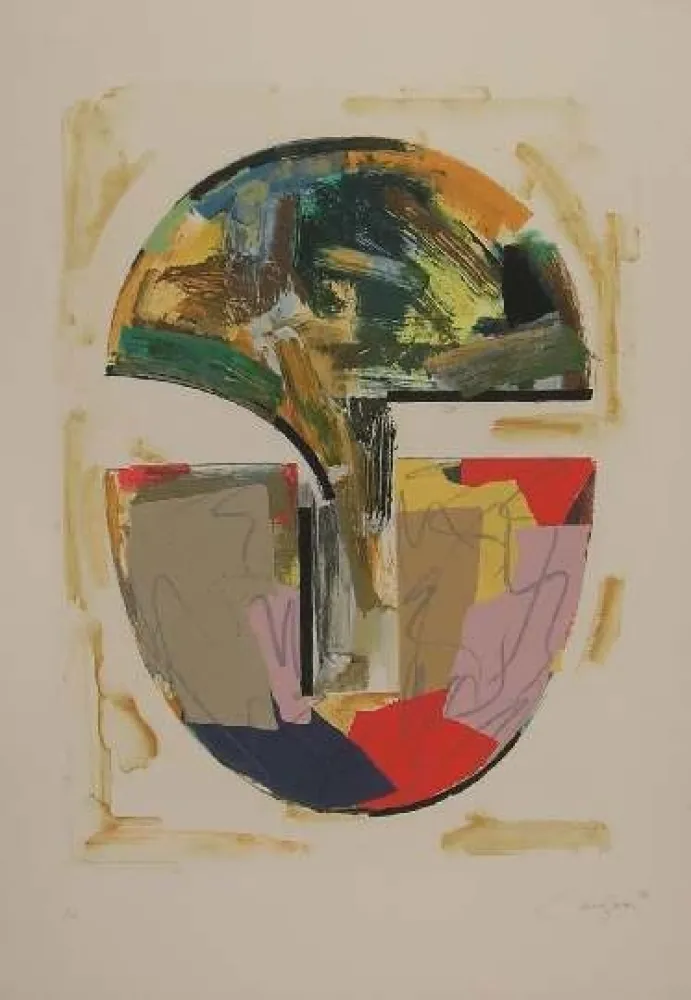 Litografía Canogar - UNTITLED