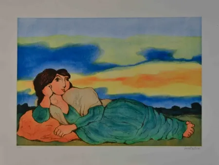 Serigrafía Cantatore - Odalisca