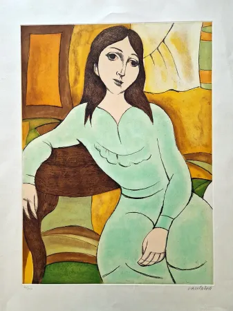 Aguafuerte Y Aguatinta Cantatore - Ragazza