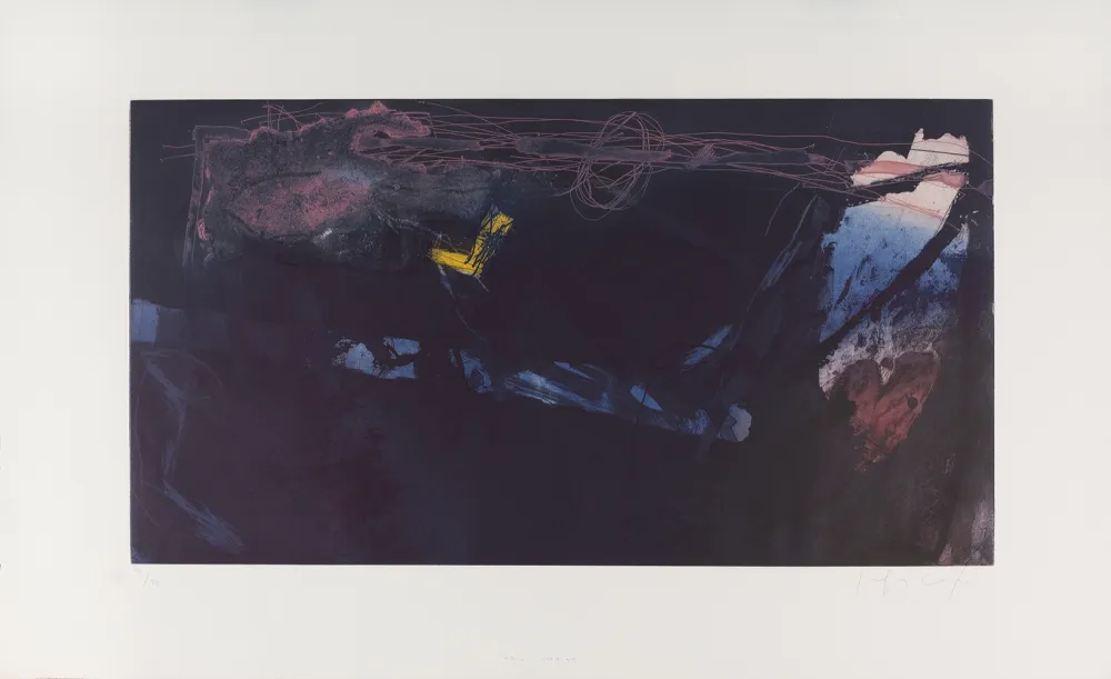 Aguafuerte Y Aguatinta Capa - Azul marino