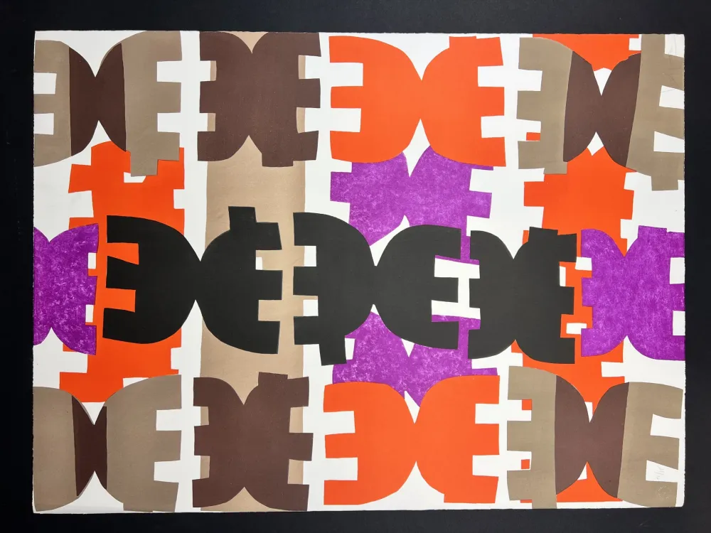 Litografía Capogrossi - Composizione