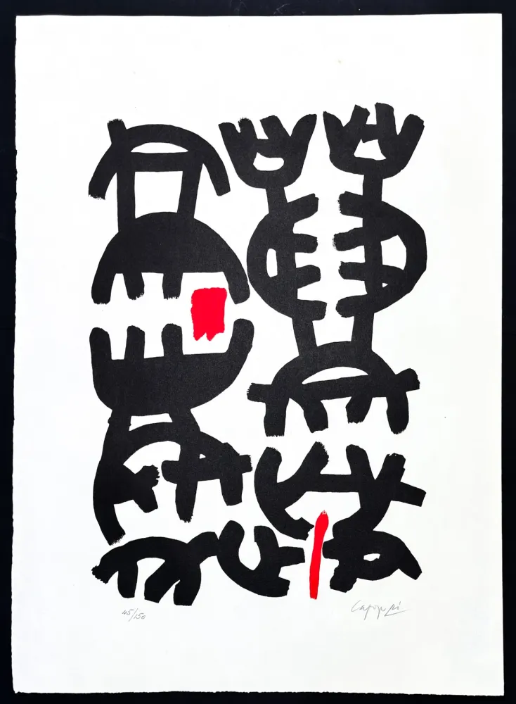 Litografía Capogrossi - Giuseppe Capogrossi (1900–1972) - Lithography on Fabriano paper - 1957