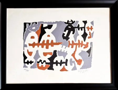 Litografía Capogrossi - Giuseppe Capogrossi (1900–1972) - Untitled - Color lithograph on paper - 1957