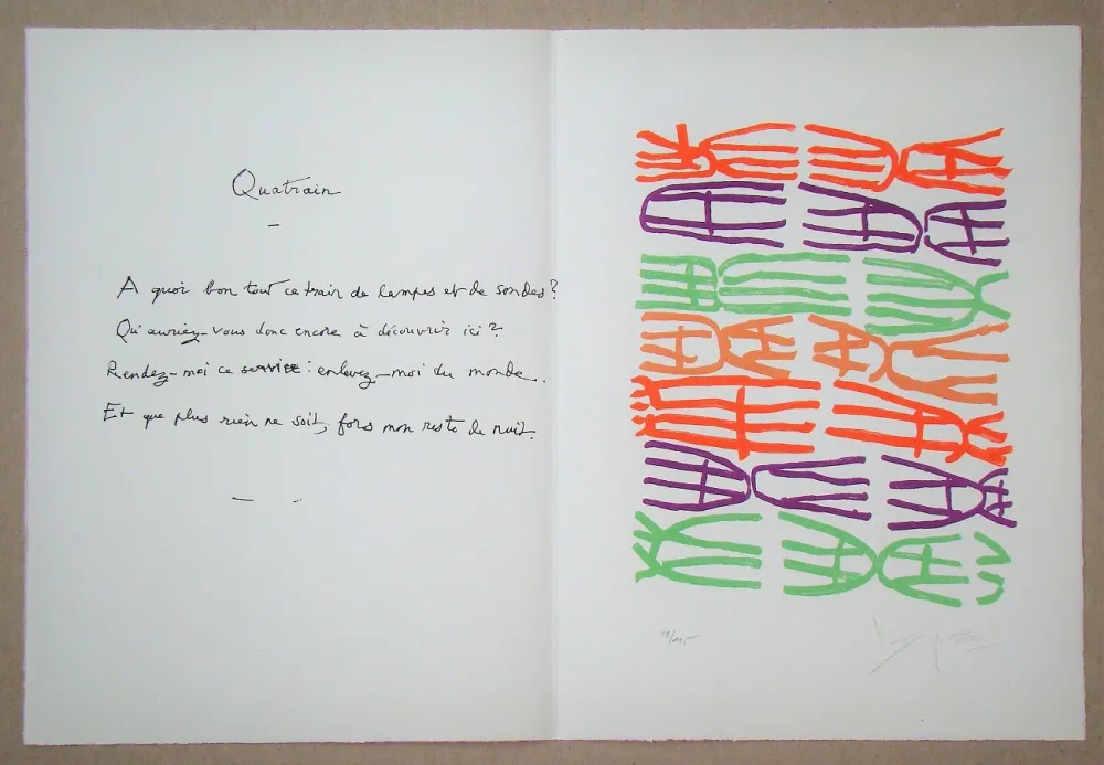 Litografía Capogrossi - Hommage à Jean Cassou, 1971