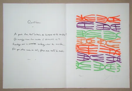 Litografía Capogrossi - Hommage à Jean Cassou, 1971