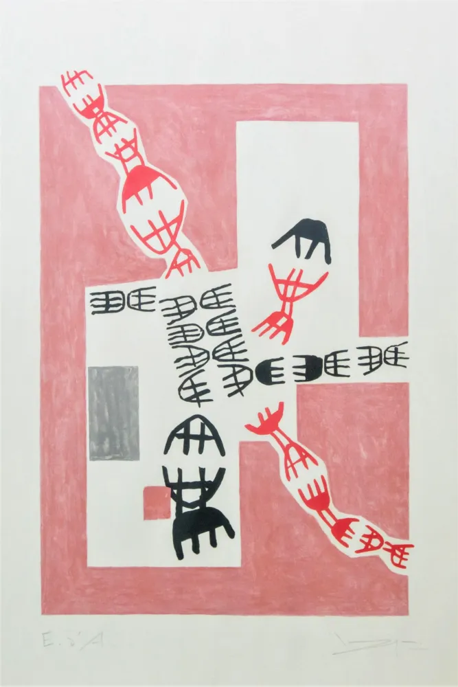 Litografía Capogrossi - Opale 7