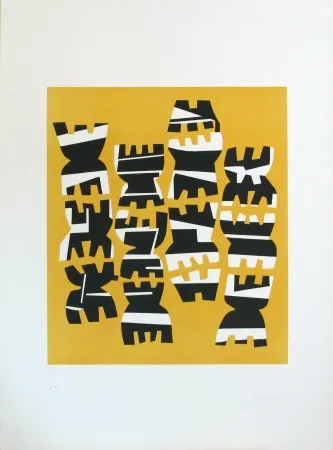 Litografía Capogrossi - Quarzo n°8