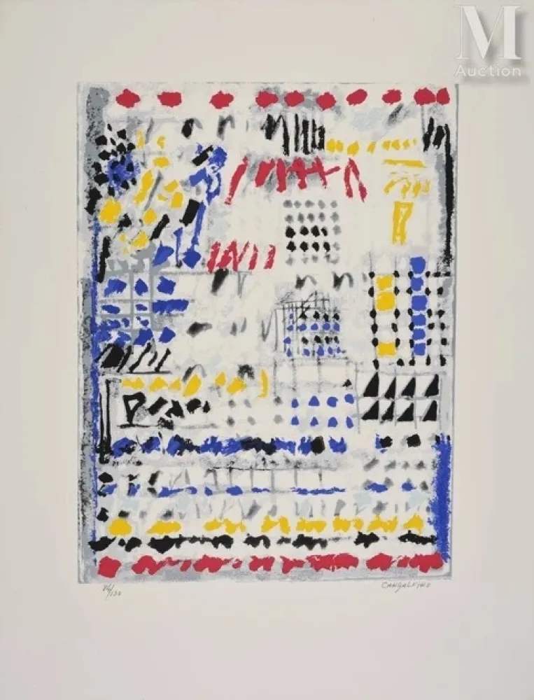 Litografía Cargaleiro - Orphée (1983)