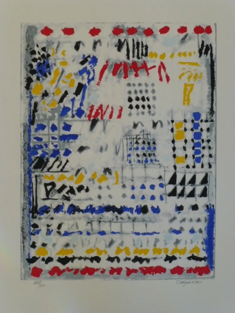 Serigrafía Cargaleiro - Sans titre 