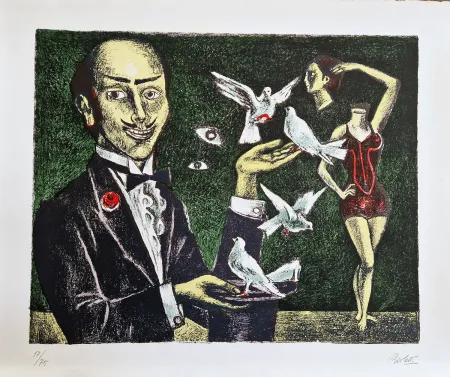 Litografía Carletti - Illusionista