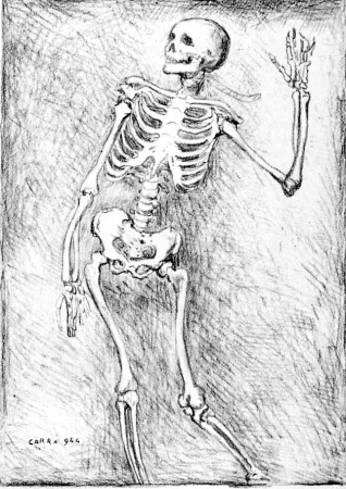 Litografía Carra - Scheletro danzante